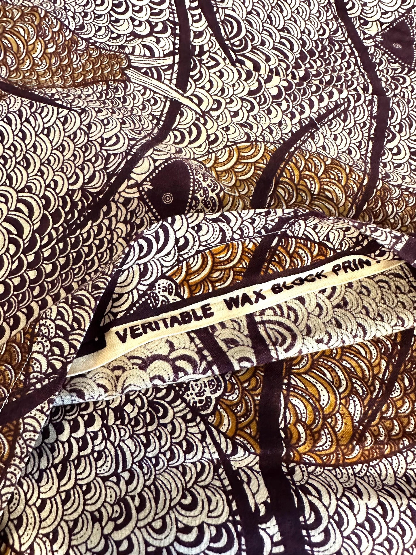 Authentic Ankara-Style Fish Pillow Cover 16 x 16 inches, Envelope Style