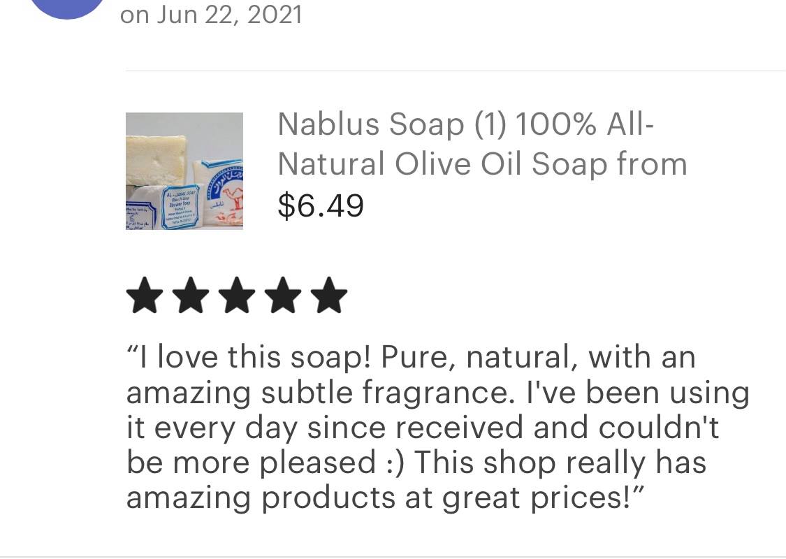 All-Natural Nablus Olive Oil Soap