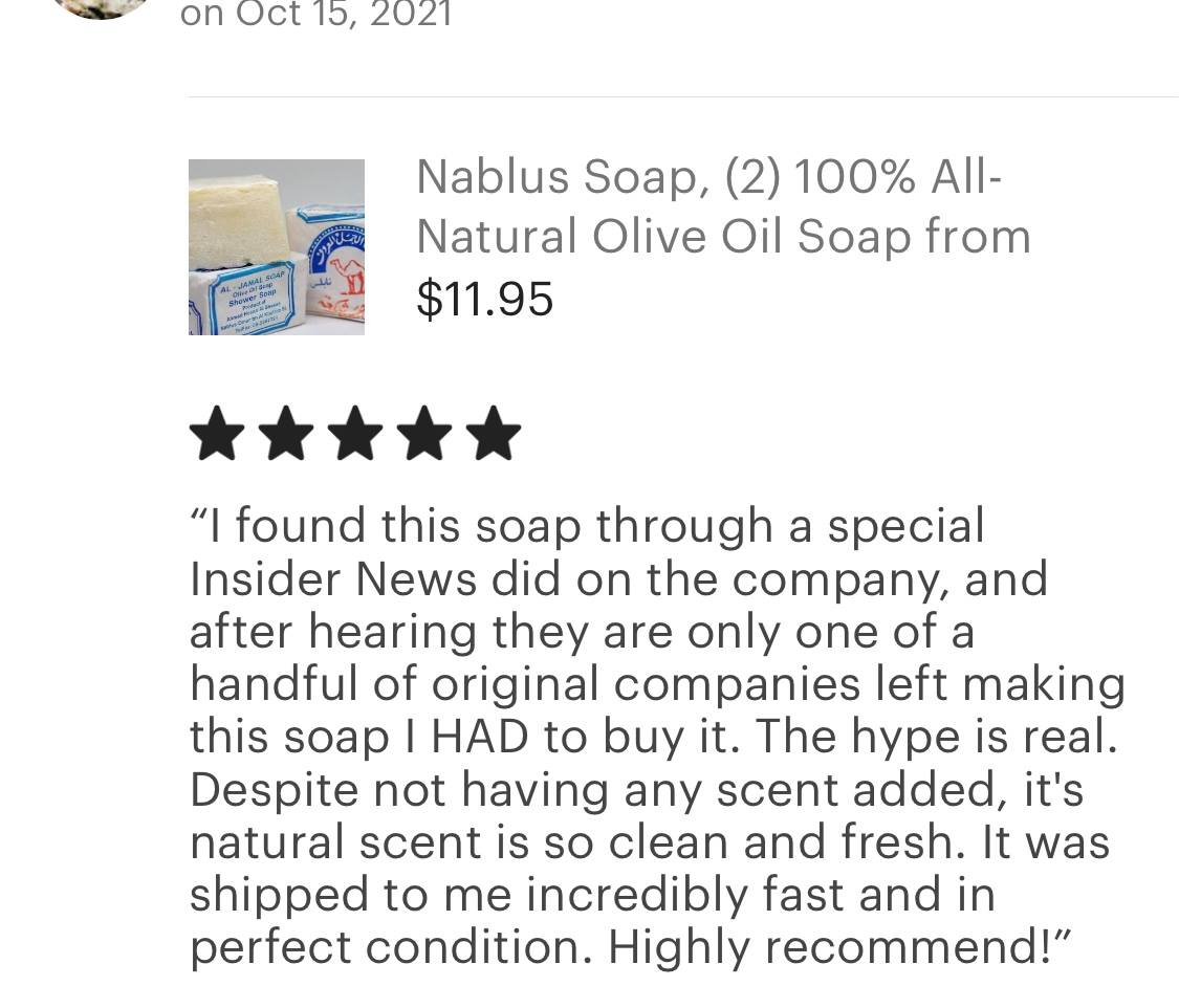 All-Natural Nablus Olive Oil Soap