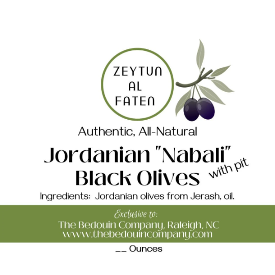 Harvest November 2022: Jordanian Nabali HAND-PICKED Black Olives Naballi with Pit, Authentic Natural