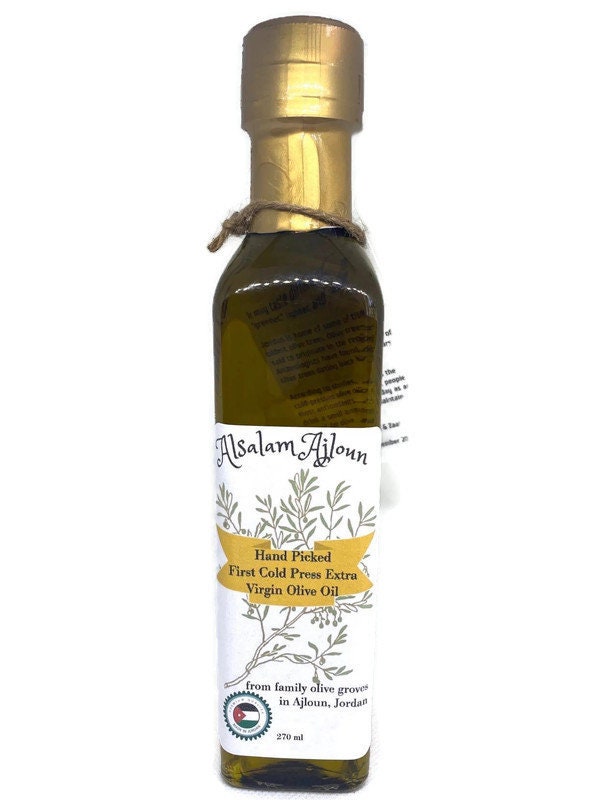 November 2024 Harvest: 250 ml Jordanian Olive Oil, Jordanian Zaatar with Jar to Mix and Store Zaatar Spread