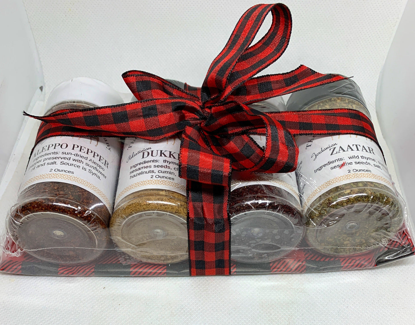Set of Middle Eastern Spices:  Zaatar, Aleppo Pepper, Sumac and Dukkha