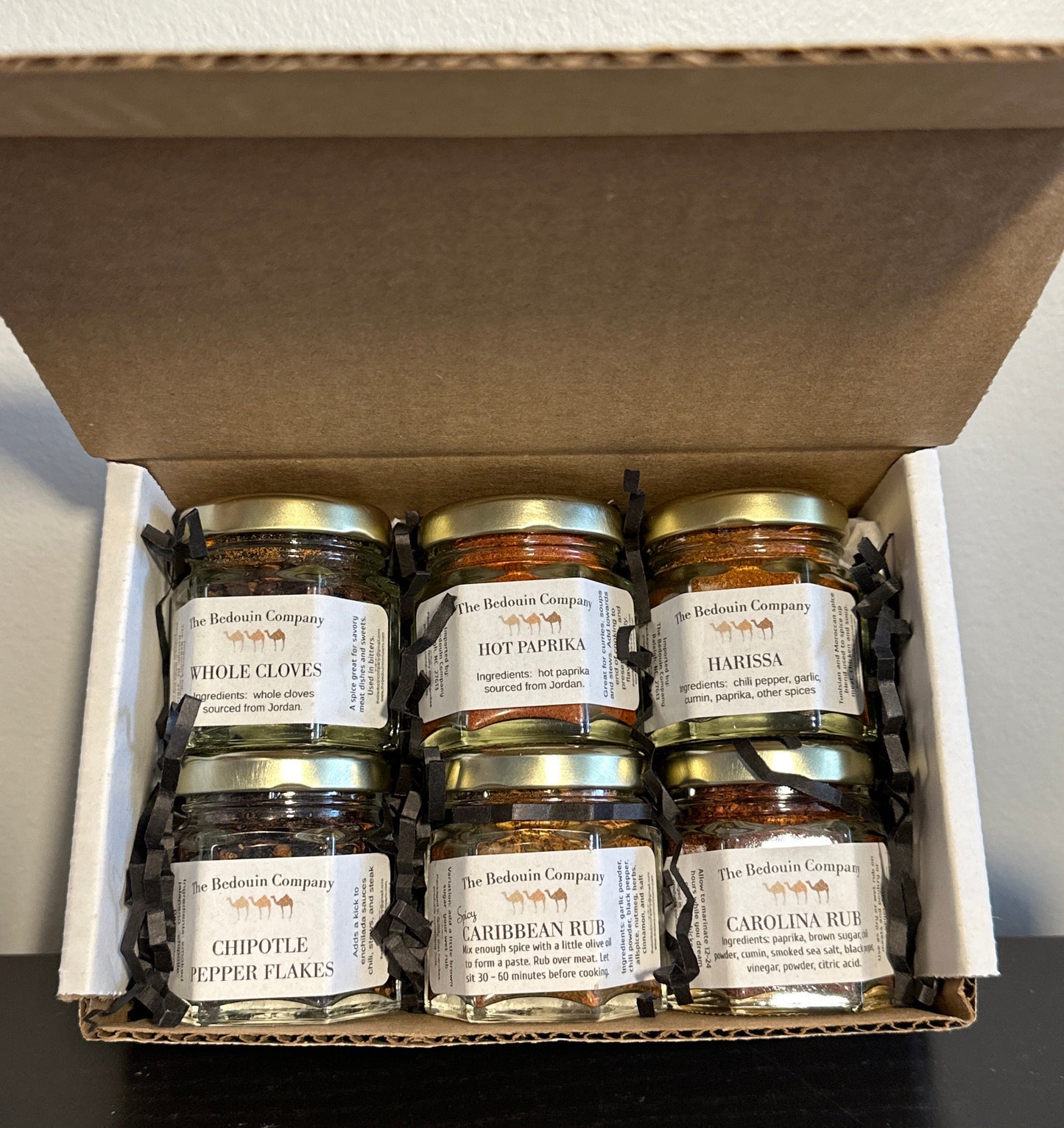 Set of Six of The Bedouin Company's Top Picks: Authentic, International Gourmet, All-Natural Spices