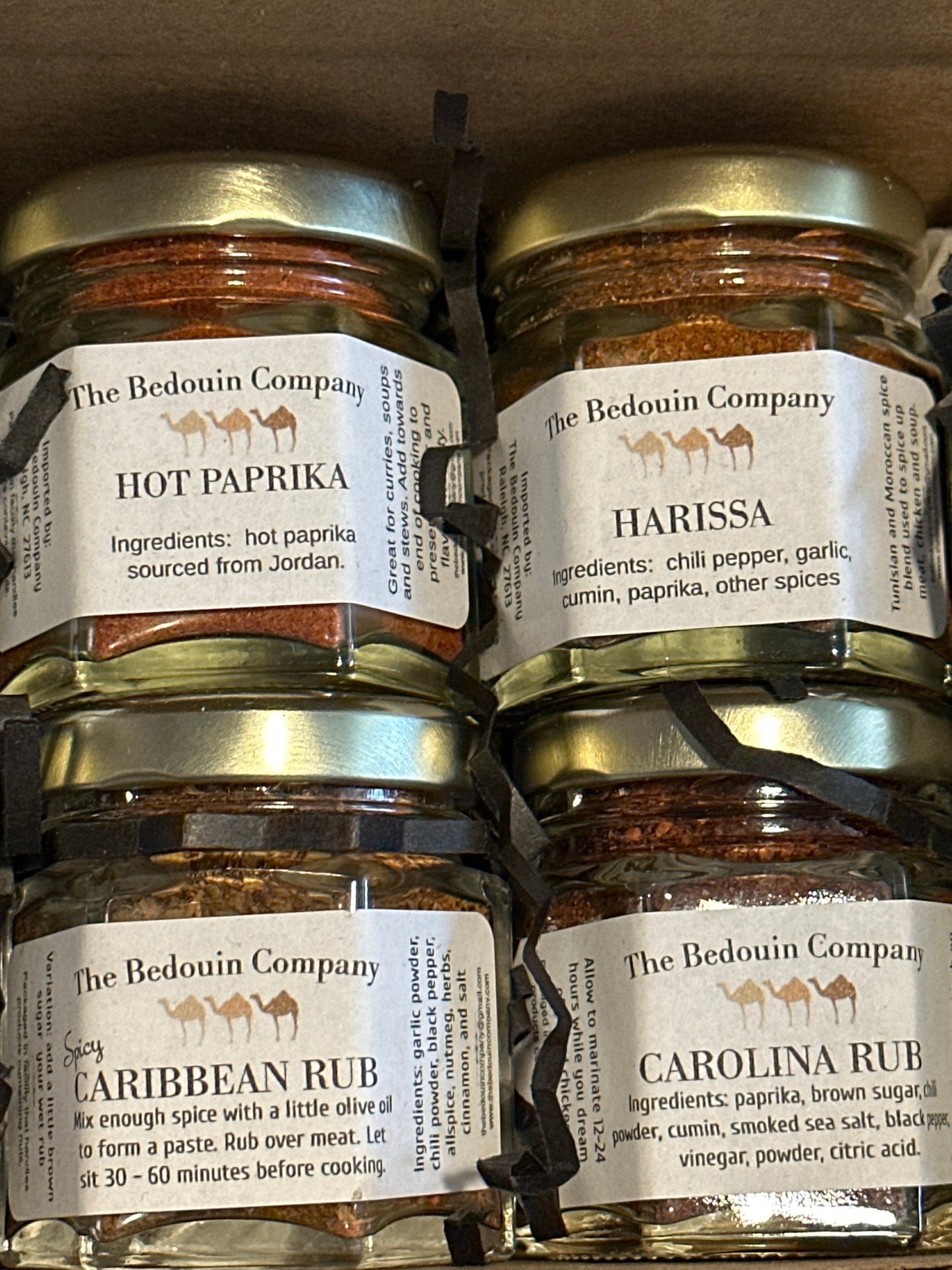 Set of Six of The Bedouin Company's Top Picks: Authentic, International Gourmet, All-Natural Spices