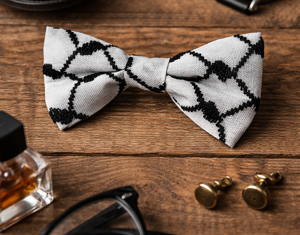 Bow Tie, Clip-on, Authentic Palestinian Keffiyeh, Men's and Boy's Sizes Available