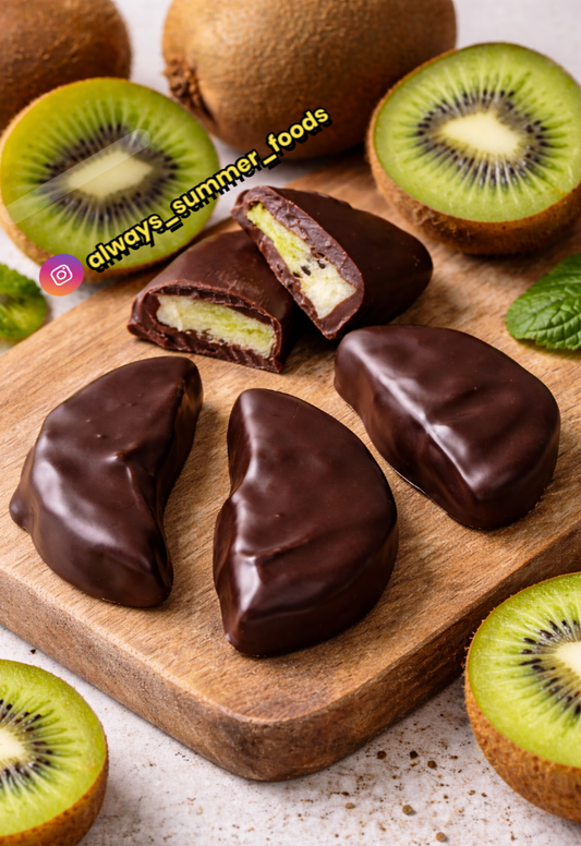Dark Chocolate-Covered Freeze-Dried Organic Kiwi