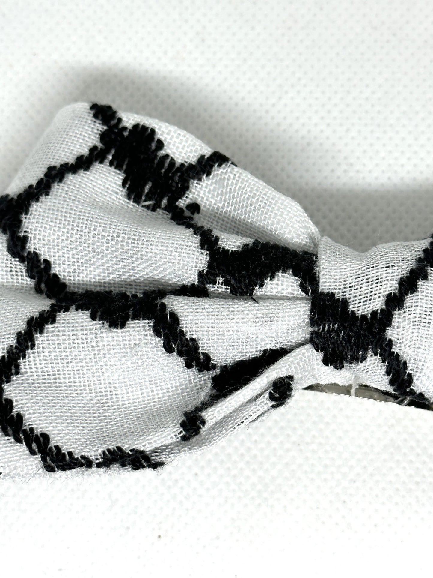 Girl's Hair Bow on Elastic Headband, Authentic Palestinian Keffiyeh