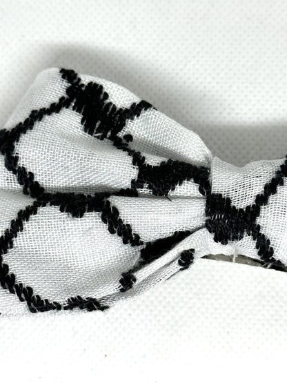 Girl's Hair Bow on Elastic Headband, Authentic Palestinian Keffiyeh