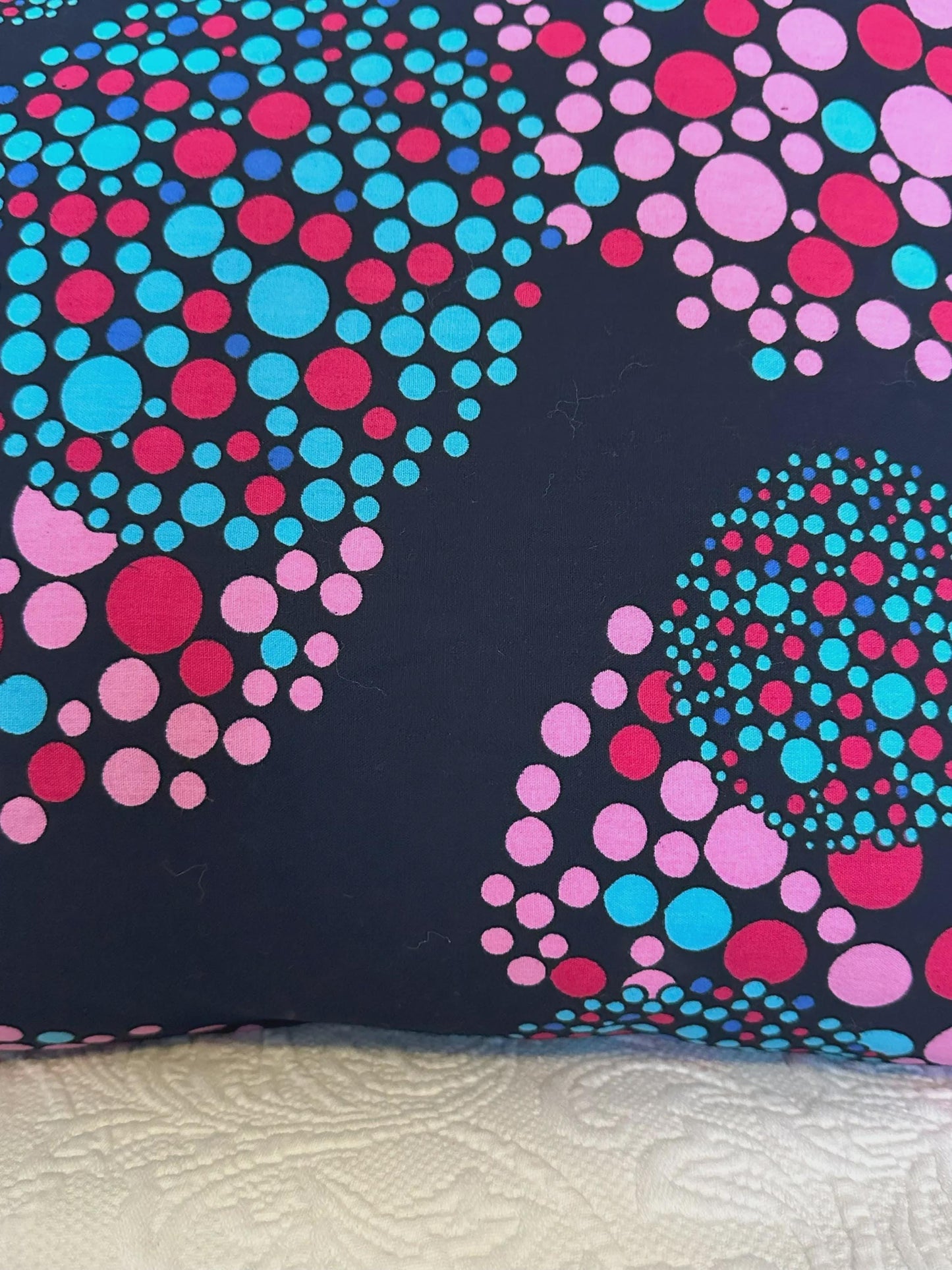 African Ankara Fabric Million Circle Starburst Pillow Cover, 18 x 18 inches