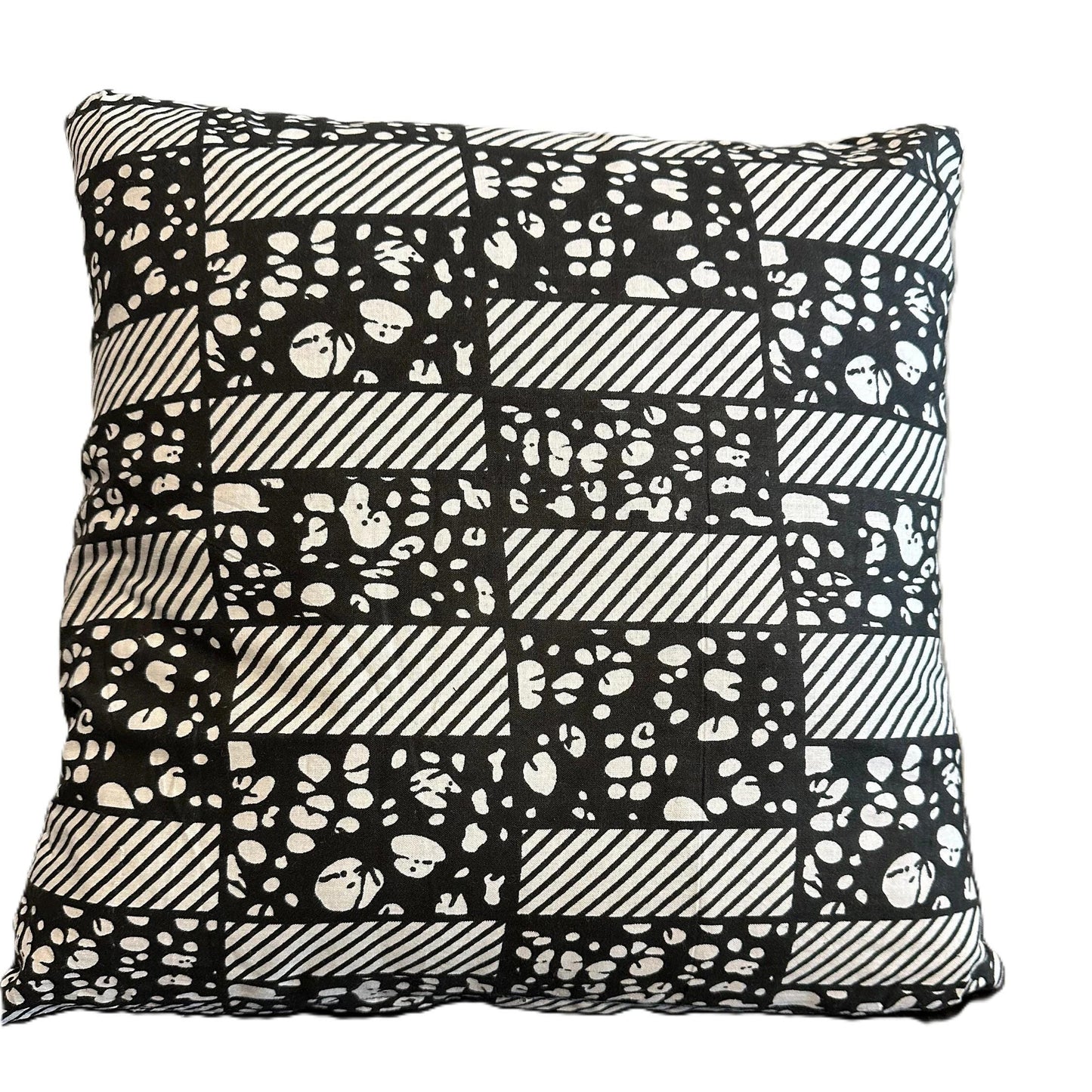 Authentic Hollandais African Ankara Wax Pillow Cover, Currently One of a Kind