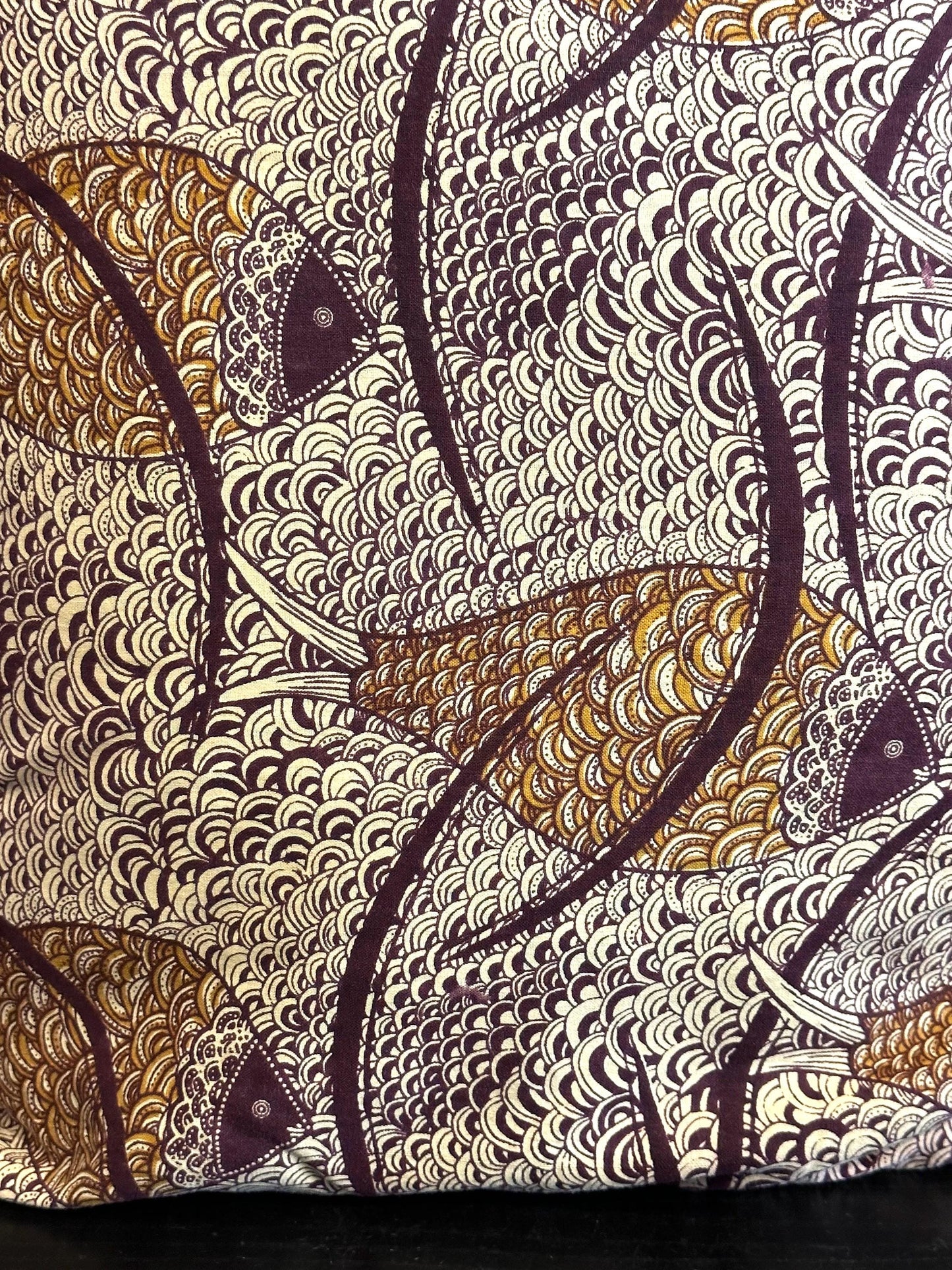 Authentic Ankara-Style Fish Pillow Cover 16 x 16 inches, Envelope Style