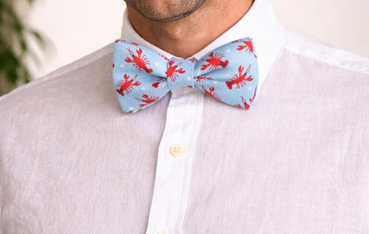 Red Lobster Bow Tie, Pre-Tied, Adjustable Neck Strap