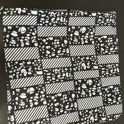 Authentic Hollandais African Ankara Wax Pillow Cover, Currently One of a Kind