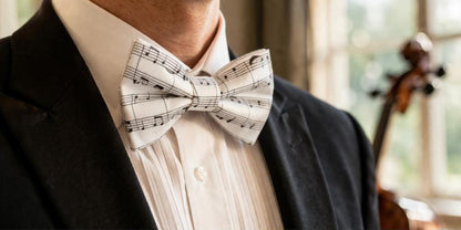 Music Note Bow Tie | Gift for Music Lovers, Teachers & Dads