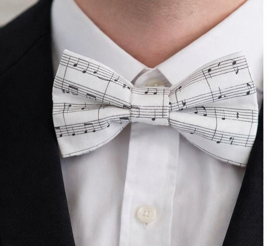 Music Note Bow Tie | Gift for Music Lovers, Teachers & Dads