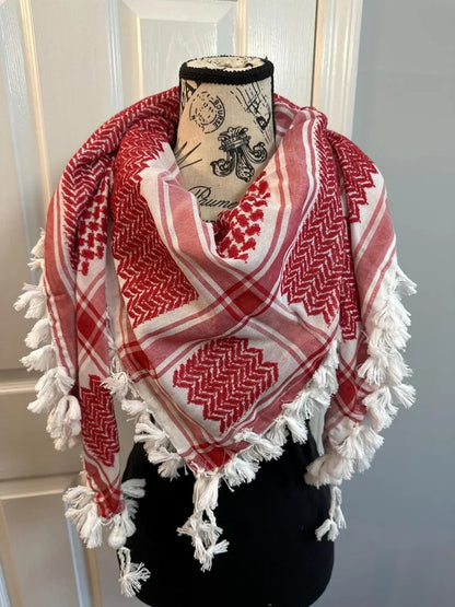 Kuffiyeh Shemagh Hand-Tied in Jordan Tactical Scarf 50" x 50"