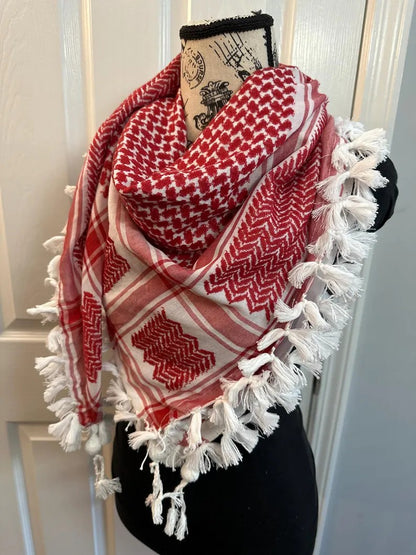 Kuffiyeh Shemagh Hand-Tied in Jordan Tactical Scarf 50" x 50"