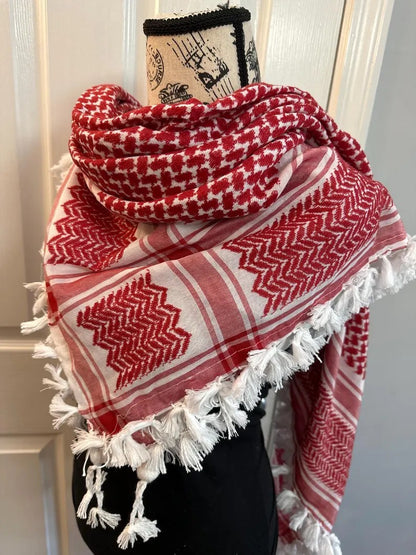 Kuffiyeh Shemagh Hand-Tied in Jordan Tactical Scarf 50" x 50"