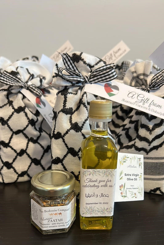 Set of 10 Palestinian Olive Oil with Palestinian Zaatar in Gift Bag