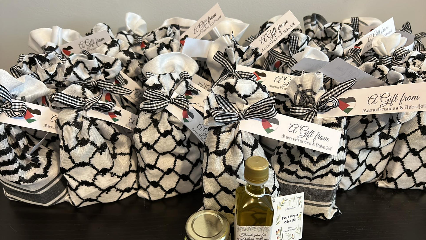 Set of 10 Palestinian Olive Oil with Palestinian Zaatar in Gift Bag