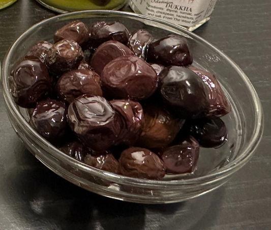 Harvest November 2024: Jordanian Nabali HAND-PICKED Black Olives Naballi with Pit, Authentic Natural