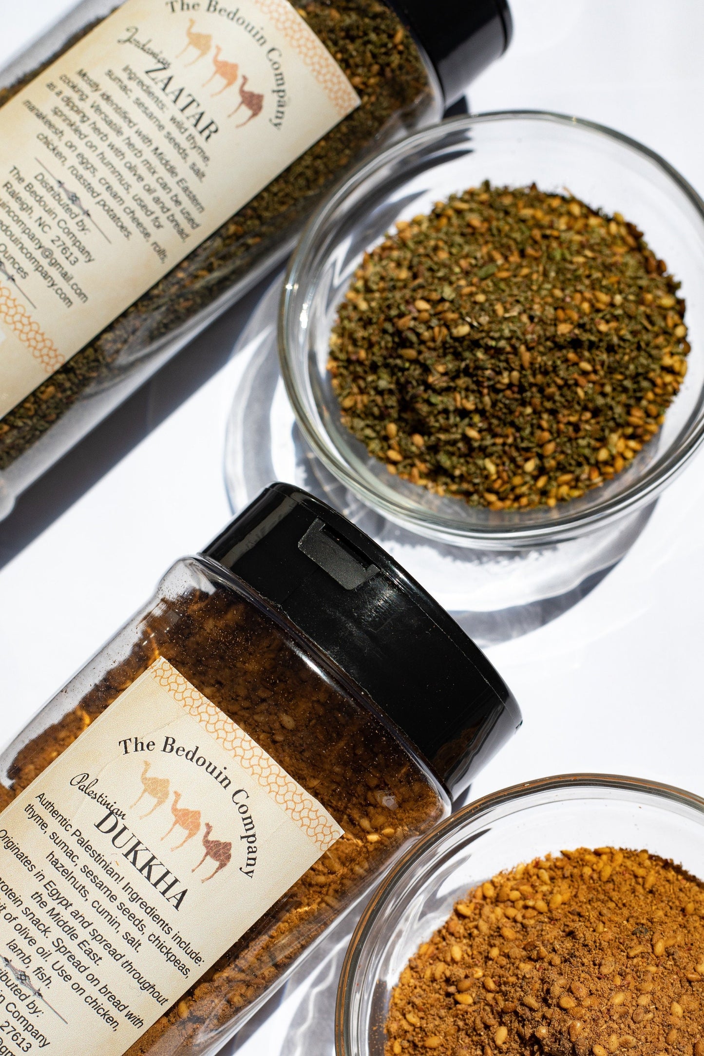 What a Pair! All Natural Authentic Traditional Palestinian Dukkha and Jordanian Zaatar, Three Ounces Each