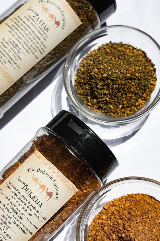 What a Pair! All Natural Authentic Traditional Palestinian Dukkha and Jordanian Zaatar, Three Ounces Each