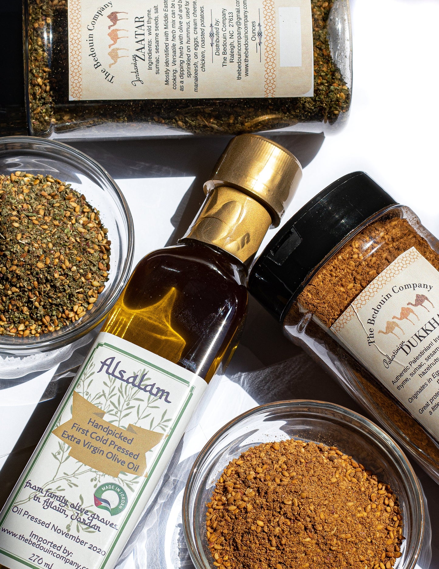 Got Olive Oil and Zaatar? Trio of 250ml Olive Oil, 6 oz Zaatar and 6 oz Dukkha