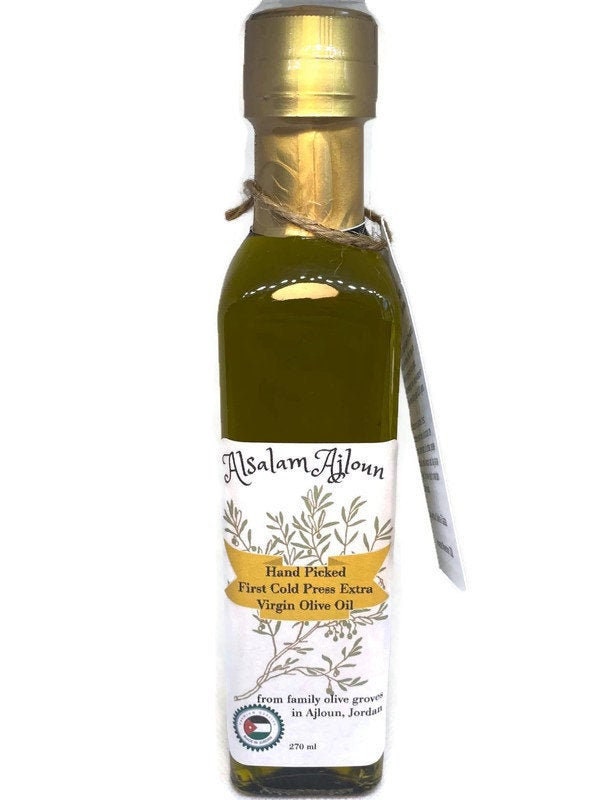 November 2023 Harvest Jordanian Olive Oil, 500 ml, Authentic, Natural, First Cold-Pressed, from Family Olive Groves in Ajloun, Jordan