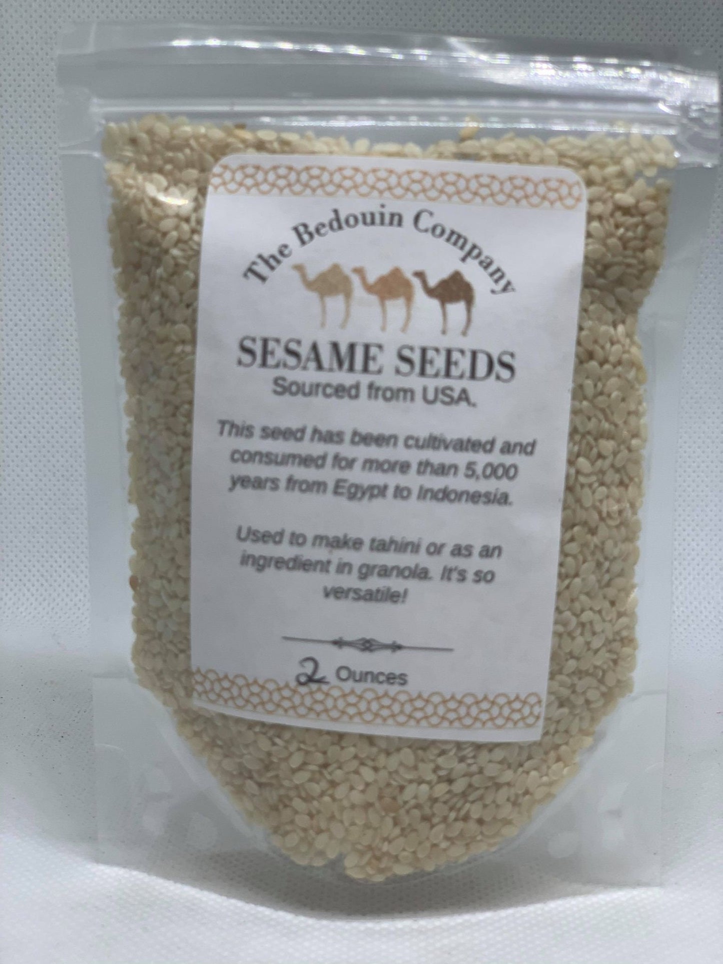 Organic Sesame Seeds Sourced from the USA, 2, 8, or 16 Ounces