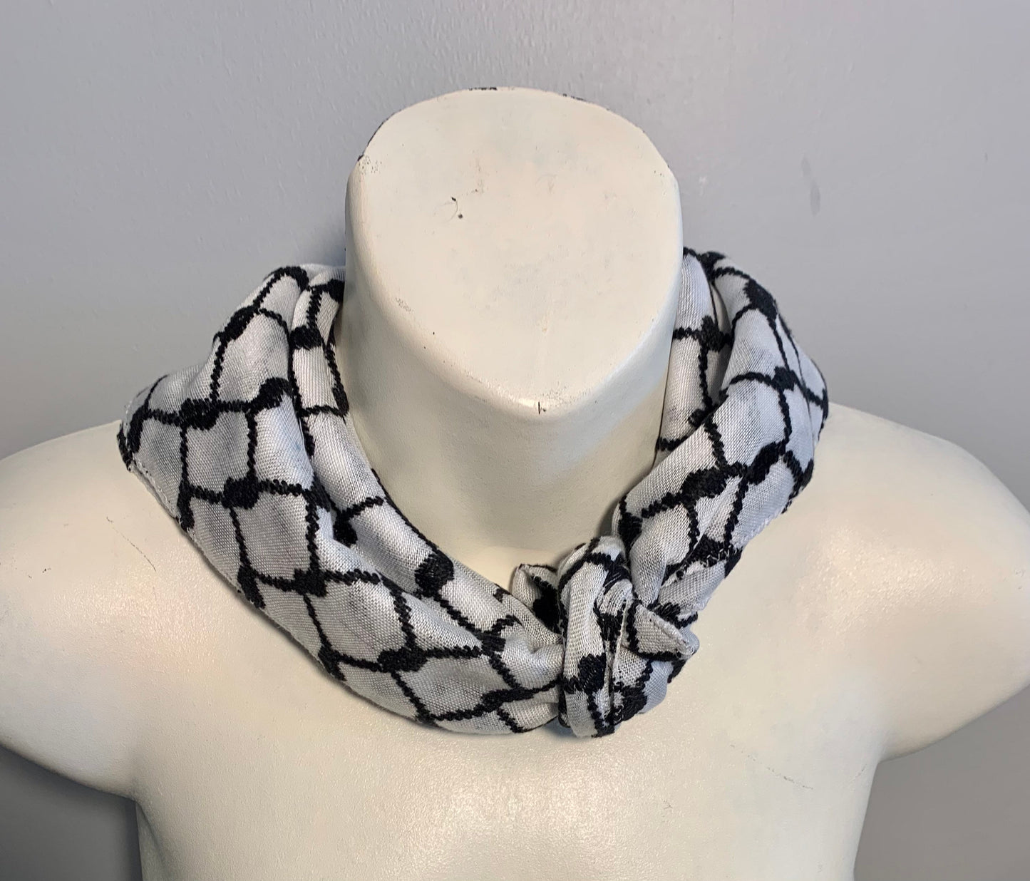 Bandana, Authentic Keffiyeh Fabric Hair Tie/Neck Scarf, Made in USA