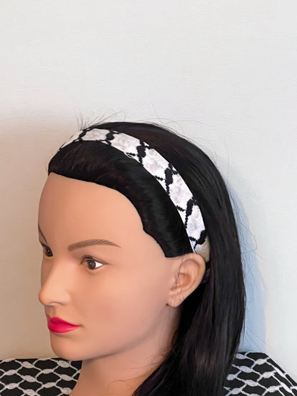 Headband, Palestinian Keffiyeh, Authentic Fabric, Not Printed, with Elastic