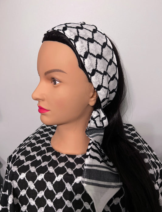 Palestinian Keffiyeh Small Neck Scarves/Hair Ties/Belt, Authentic Fabric (Not Printed)