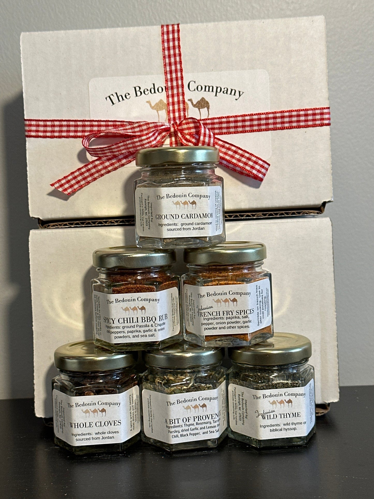 Set of Six of The Bedouin Company's Top Picks:  Authentic, International Gourmet, All-Natural Spices